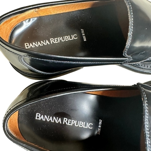 Banana Republic Men’s Black Italian Leather Loafers. Size 9 1/2D - Picture 6 of 12